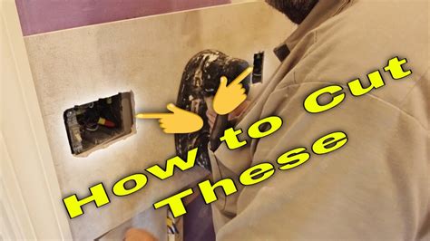 cutting out electrical box holes in wood paneling|cutting holes in electrical paneling.